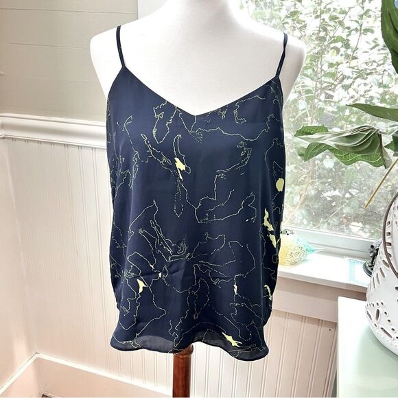 Philosophy Navy & Green Camisole Blouse Size M Boardroom to Beach Bar Approved - Picture 3 of 9
